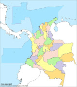 Mapa de Colombia y sus principales regiones. mapa colombia